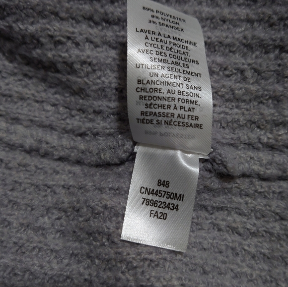 Caslon Open Front Cardigan Sweater Pockets LONG Sleeves In Grey Size S NWT - Picture 10 of 11